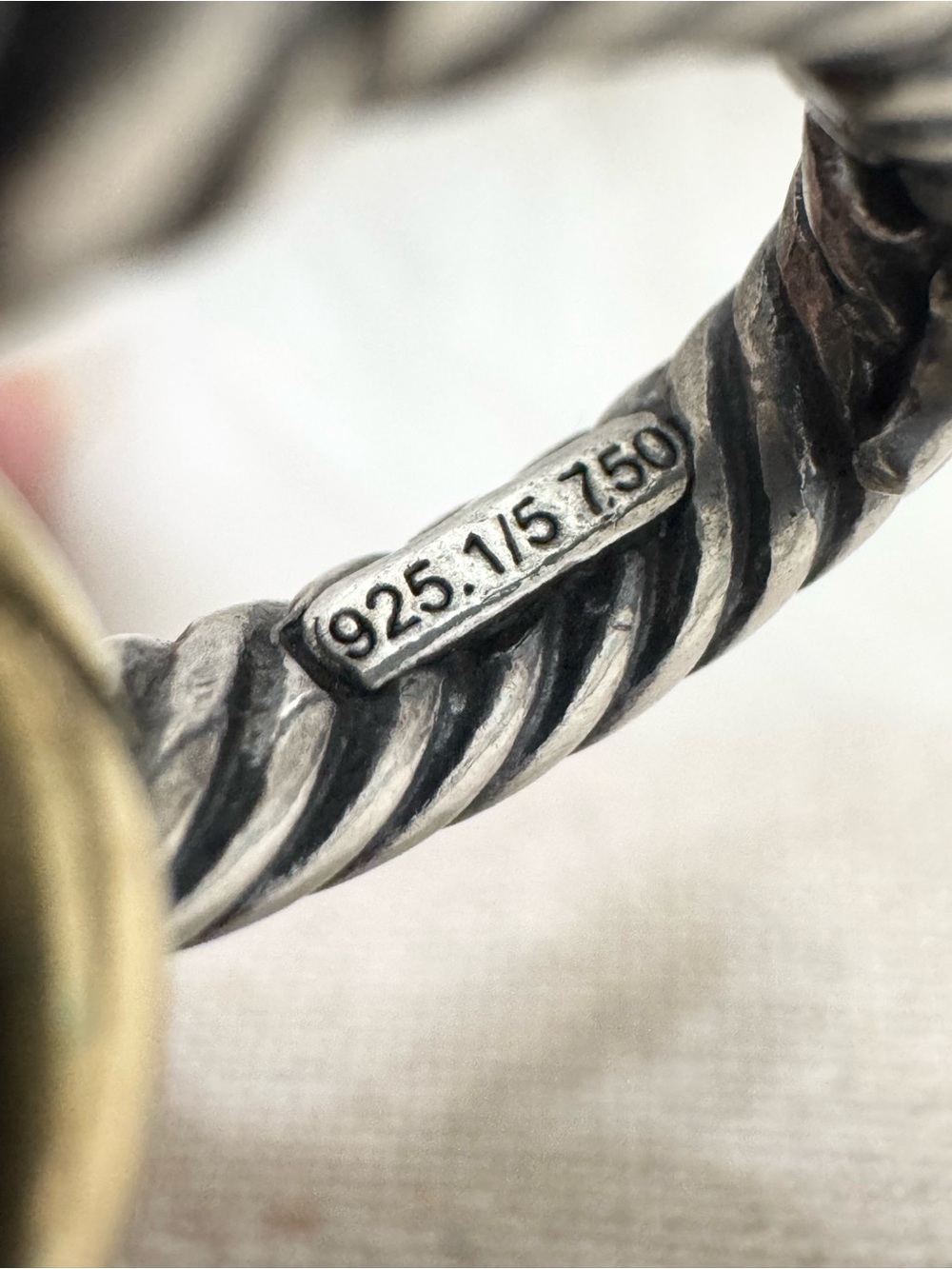 David Yurman XL Oval Link .925 18K Gold Cable Link Bracelet - Picture 7 of 10